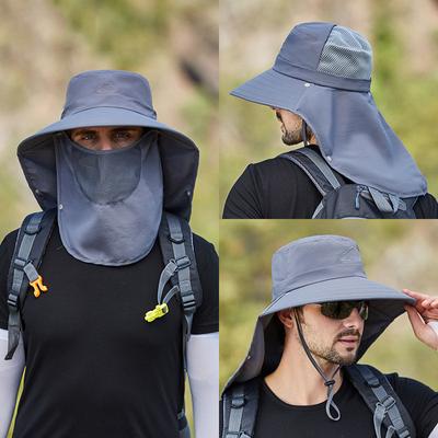 Καλοκαιρινά Αντι-UV Καπέλα Κουβά με Κάλυψη Λαιμού Ανδρικά Διχτυωτά Αναπνέοντα Καπέλα για Πεζοπορία Ψάρεμα Εξωτερικού Χώρου Γυναικεία Ανδρικά Αφαιρούμενα Καπέλα Ψαρά