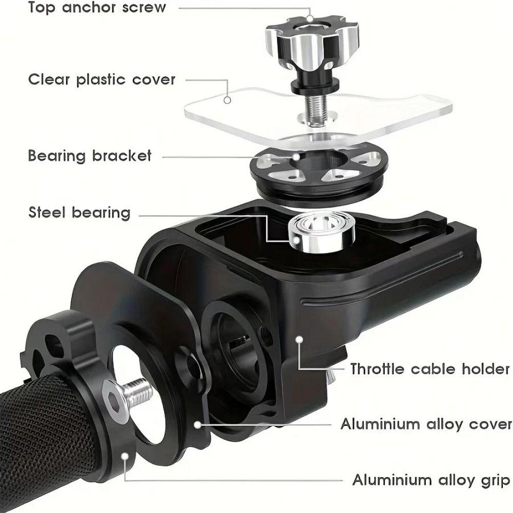 22mm Diameter Throttle Twist Bar Set Aluminum Zinc Zinc Alloy Throttle Control Bar Dirt Bike Riding