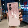 New Design Letter Flower Pattern Soft Silicone Black Phone Case For ZTE Blade A34 4G Anti-scratch Shell ZTE Blade A34 4G Casing