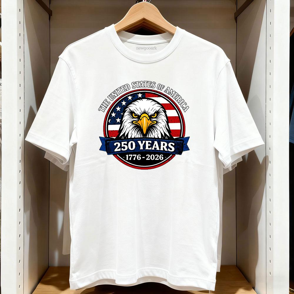 

250 Years America 250 17762026 250th Anniversary US Flag t shirt Women Unisex Casual cotton graphic t shirts Creative streetwear S