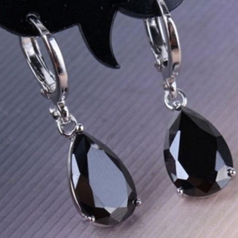 Inlaid Pink Zircon Women'S Earrings Women'S Engagement Jewelry