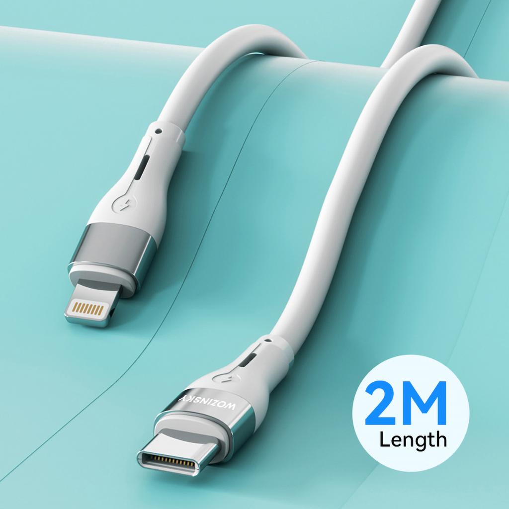 Wozinsky WSTCL2 2m White Lightning/USB-C PD 27W Cable