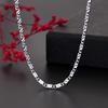 European American Style Silver-Plated Carved Copper Chain Necklace for Men & Women, 16-30 Inches, Available Now