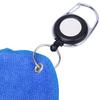 1 pcs Double-sided Plush Cotton     Cleaning Towel Cloth with Pulling Rope Buckle(blue )