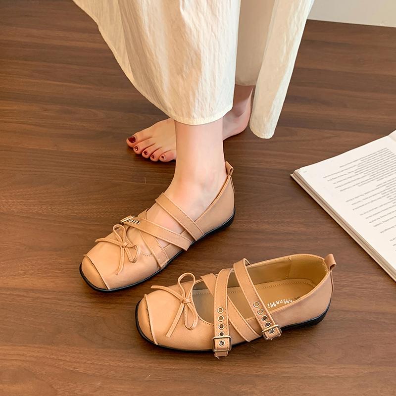 Bow Women Flats Loafers Shoes Fashion Square Toe Summer Sandals New Designer 2025 Casual Sport Shoes Woman Sneakers Zapatillas