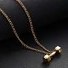 Car Accessories Creative Pendant Mini Dumbbell Metal Auto Rear View Mirror Decoration Hanging Pendant Interior Ornament Gifts