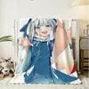 G-Gawr Gura Anime Throw Soft Flannel Throw Blanket, Lightweight Breathable Summer Nap Blanket For Sofa Home Travel Cozy Decor