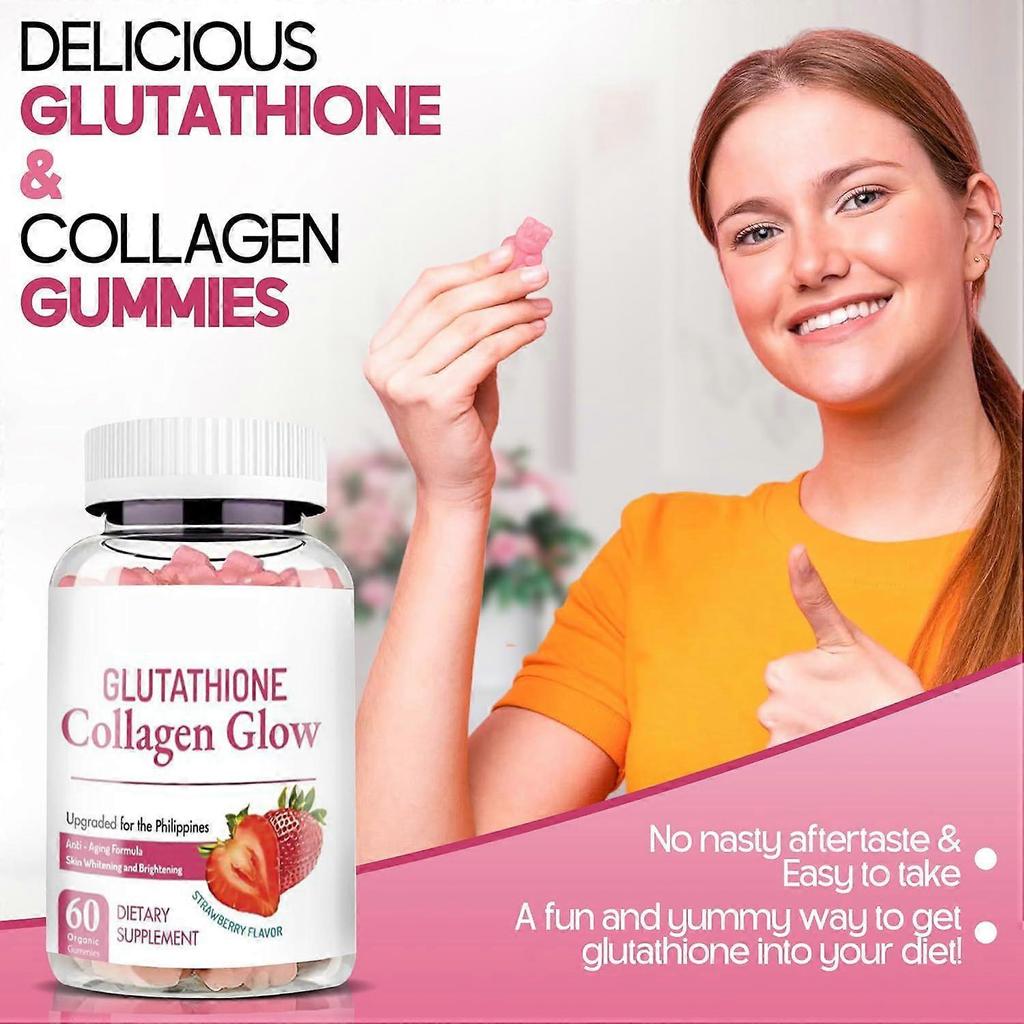Skin Whitening and Brightening 60 Counts Nutrition Gels & Chews - Strawberry Flavor