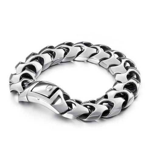 KALEN High Polished Arrow Shaped Bracelet Men 22cm Stainless Steel Bike Chain Bilezik Boho Male Jewellry Accessories