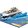 3D Deep Sea Cruise Ship PopUp Card with Envelope 3D Holiday Greeting Card Blank Note Stocking Present for Friend Holiday