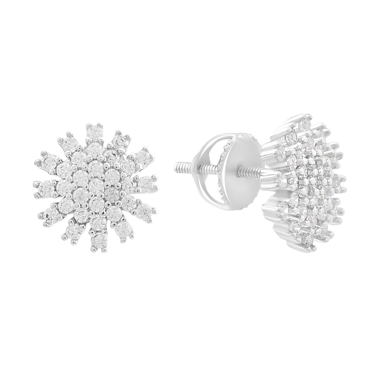 

Silver earrings with cubic zirkonia (2193104) білий