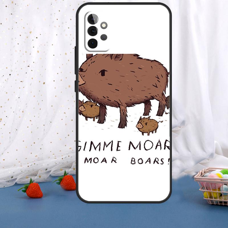 Cute Wild Boar Funny Cartoon For Samsung Galaxy A55 A35 A05 A52 A32 A22 A54 A14 A16 A26 A36 A56 A06 A15 A53 A33 A13 Case