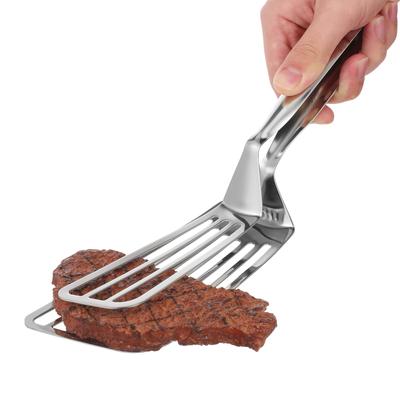 Kleště Heavy Duty Flipper Nerezová ocel Klip na smaženou rybu Špachtle Kleště na jídlo Steak BBQ