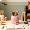 Non-toxic Desk Accessory Pen Holder, Cartoon Cat Shape Organizer, Smooth Surface Decorative Multi-purpose Stationery Holder for Pencils Gel