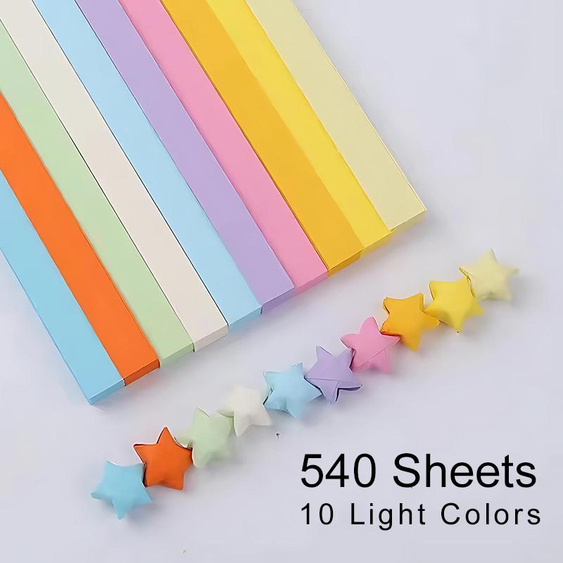 540Sheets/Set Double Sided Color Origami Stars Paper Folding Lucky Star Birthday Festival Party DIY Handmade Decoration Gift ZYF