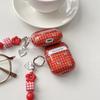 Red plaid pony for AirPods1 Apple earphone case 1/1/1 generation AirPods pro1 case