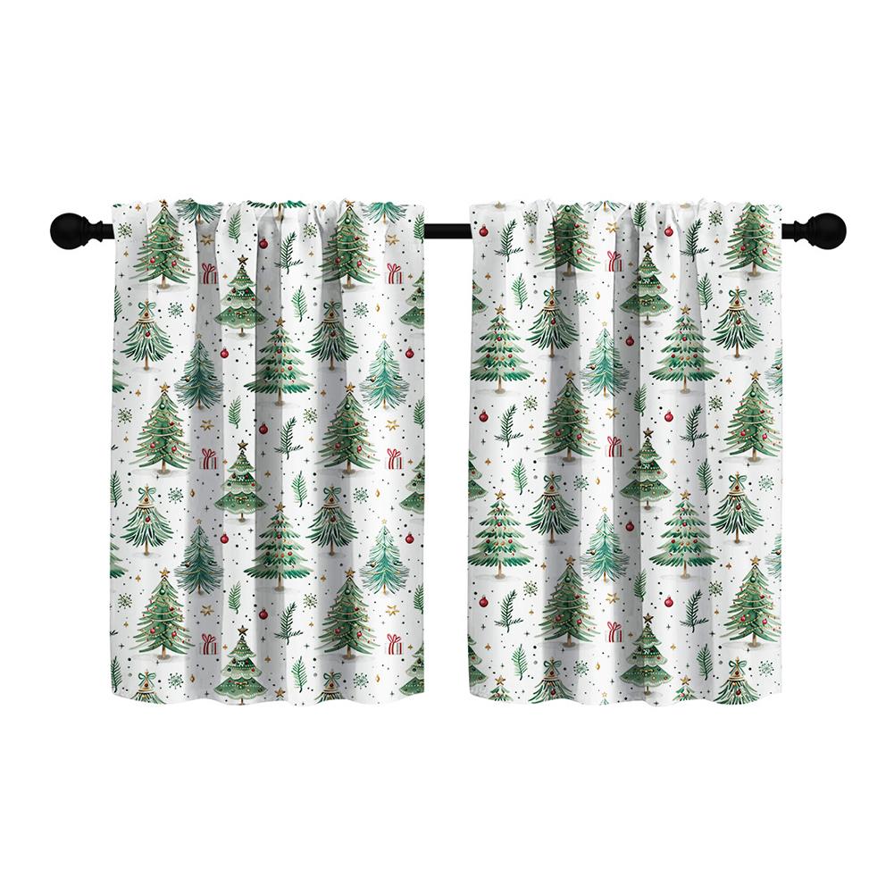 Blackout Partition Curtain Christmas Short Curtain