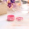 Punk Colorful Snake Butterfly Lover Couple Rings Set For Women Men Engagement Wedding Adjustable Opening Rings Fashion Jewelry