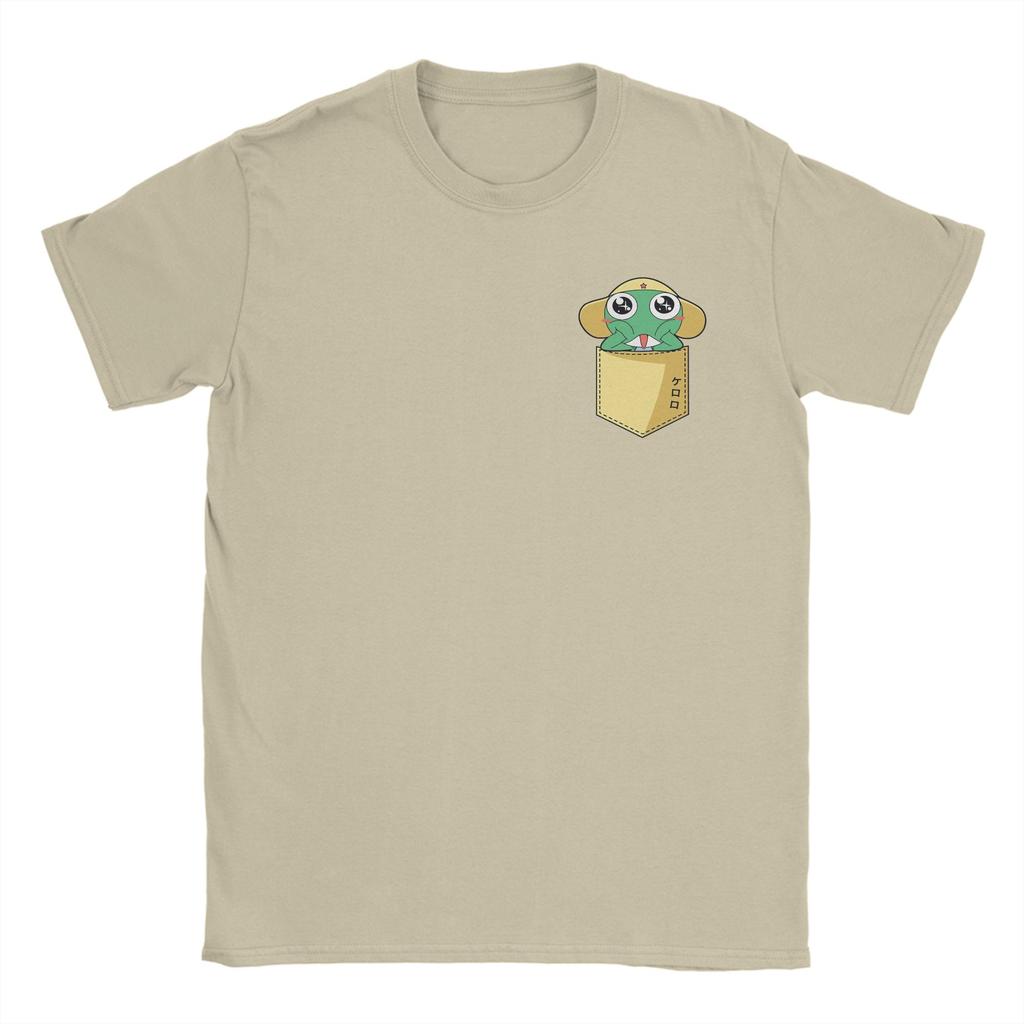 Sgt Frog Keroro Pocket Men Womens T Shirt  Vintage Tee Shirt Short Sleeve O Neck TShirts 100 Cotton Printed Tops