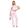 Womens Street Style Printed Short Sleeve Hooded Tracksuit Set Casual Sportswear