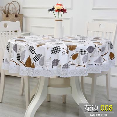 Tovaglia rotonda in stile floreale, tovaglia da cucina in plastica in PVC pastorale, antiolio, decorativa, elegante, in tessuto impermeabile