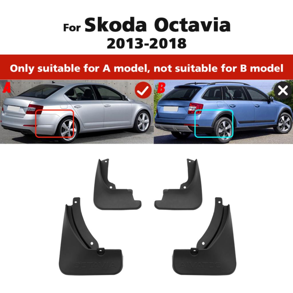 4PCS Splash Guards Mudguards Compatible with Skoda Octavia MK3 A7 5E Sedan/Estate 2013 2014 2015 2016 2017 2018