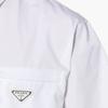 Prada short-sleeve triangle-logo cotton shirt UCS503-1XV2-F0009-S-OOO