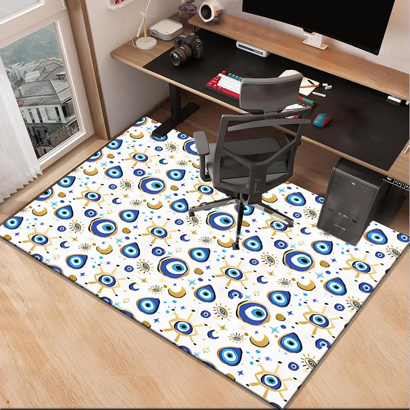 Eyes Pattern Design Art Office Rug Chair Mat, Entryway Carpet, Suitable for Front Door, Bedroom, Living Room, Desk, Holiday Gift
