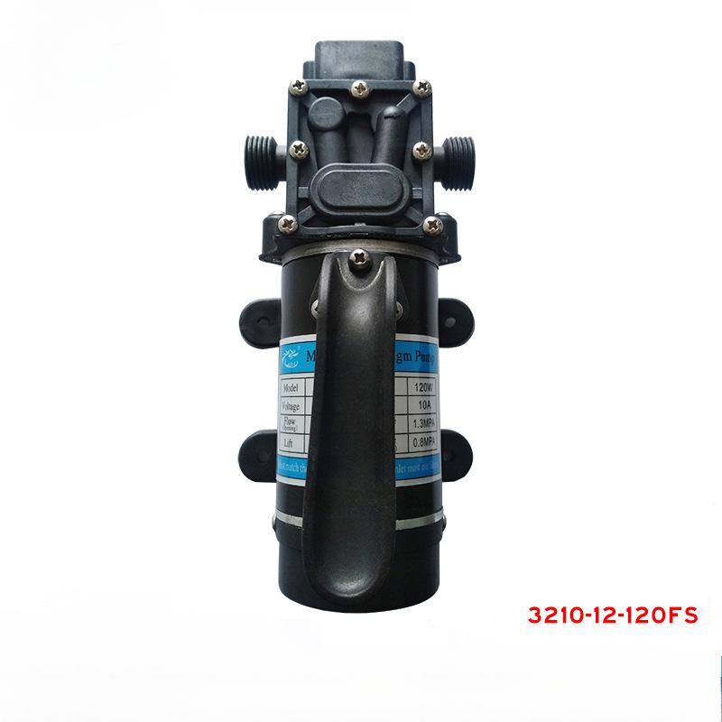 12V 24V 120W 130PSI 10L / Min Water High Pressure Diaphragm Self-priming Pump Sprayer Car Wash