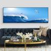 Landscape Blue Sea Wave Canvas Painting Animal Bird Seagull Posters and Prints Wall Pictures Living Room Home Decor No Frame No Frame