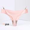 Burgundy Plus Size Low Rise Invisible Ice Silk Quick-Dry Thong Panties for Women