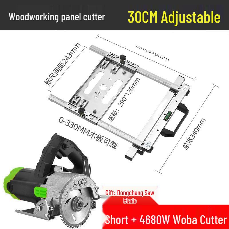 Multifunktionale tragbare Schneidemaschine mit fester Halterung und Edelstahl-Holzbrett
