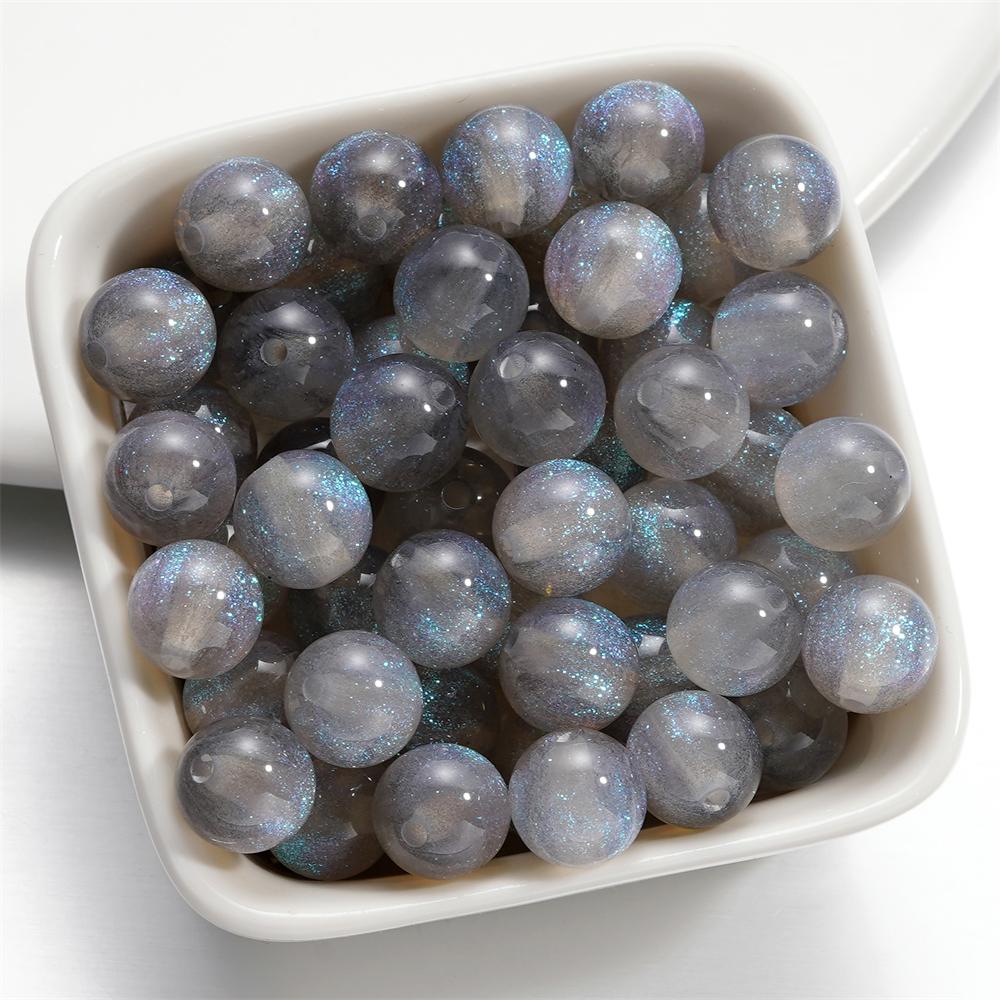 10pcs/lot 10mm Colorful Resin Round Bead Charm Spacer Loose Beads for DIY Handmade Necklace Jewelry Making Findings Accessories