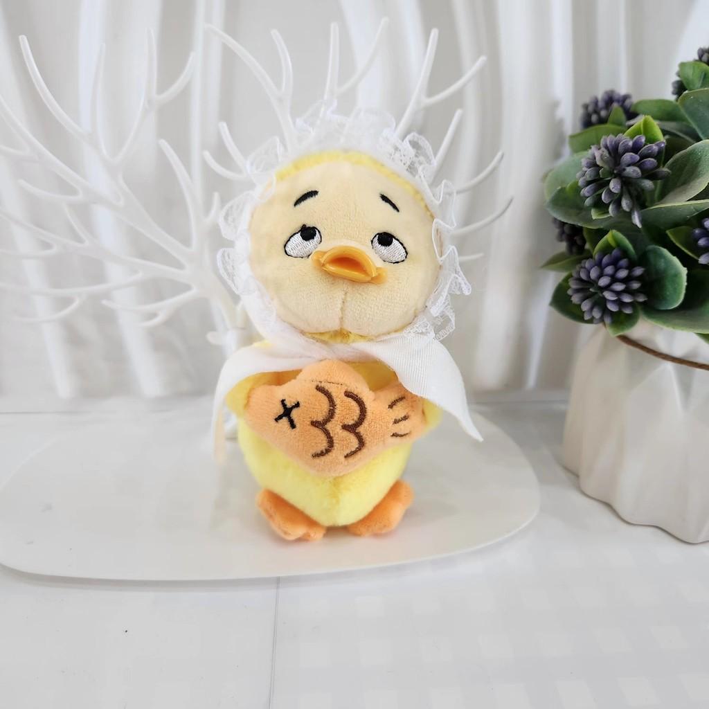 Annoying Adorable Duck Keychain Cute Cartoon Girl Backpack Decoration Plush Doll