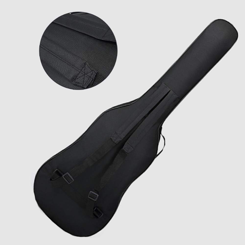 Cangad Electric Guitar Gig Soft Case with 5mm Large Backpack 1 Piece Bag, Sponge, Lightweight, Capacity, Durable, Waterproof, Portable, Style, Black,