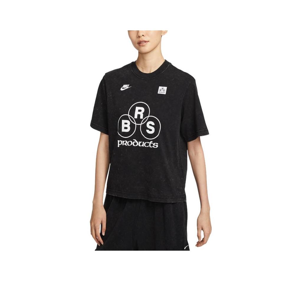 Nike Sportswear Fashion Versatile Sports Casual Short Sleeve T-Shirt Women Tops Black IF0623010