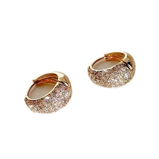 Simple Zircon Small Earrings, Ear Buckles, Niche Light Luxury, High-end Sense Earrings, Fashion Temperament, Versatile Ear Jewelry
