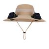 Mens Quick Dry Bucket Hat Large Size Sun Hat with Solar Powered Fan USB Rechargeable for Outdoor Hiking Camping Fishing Activity