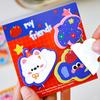 Lot de 4 Carnets Adhésifs Animaux Mignons Dessin Animé Multi-Formes pour Étudiants Journaling Rappels Forte Adhésion Fournitures de Bureau École