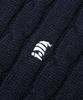 TRILLION Washable Boat Embroidery Cable Crew Neck Knit (Current Navy)