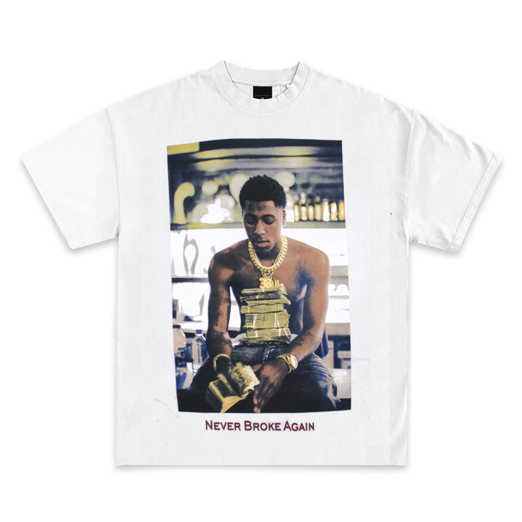 Youngboy Vintage Never Broke Again Graphic T-Shirts Premium Quality Heavyweight MASA Shirts Men's Streetwear Harajuku  Y2K Tops
