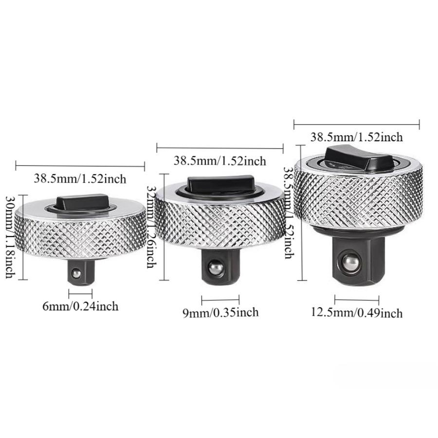 

Ultra-Compact Aluminum Mini Ratchet Wrenches - Quick-Action, Effort-Saving Small Portable Tools for Tight Spaces (3-Piece Set)