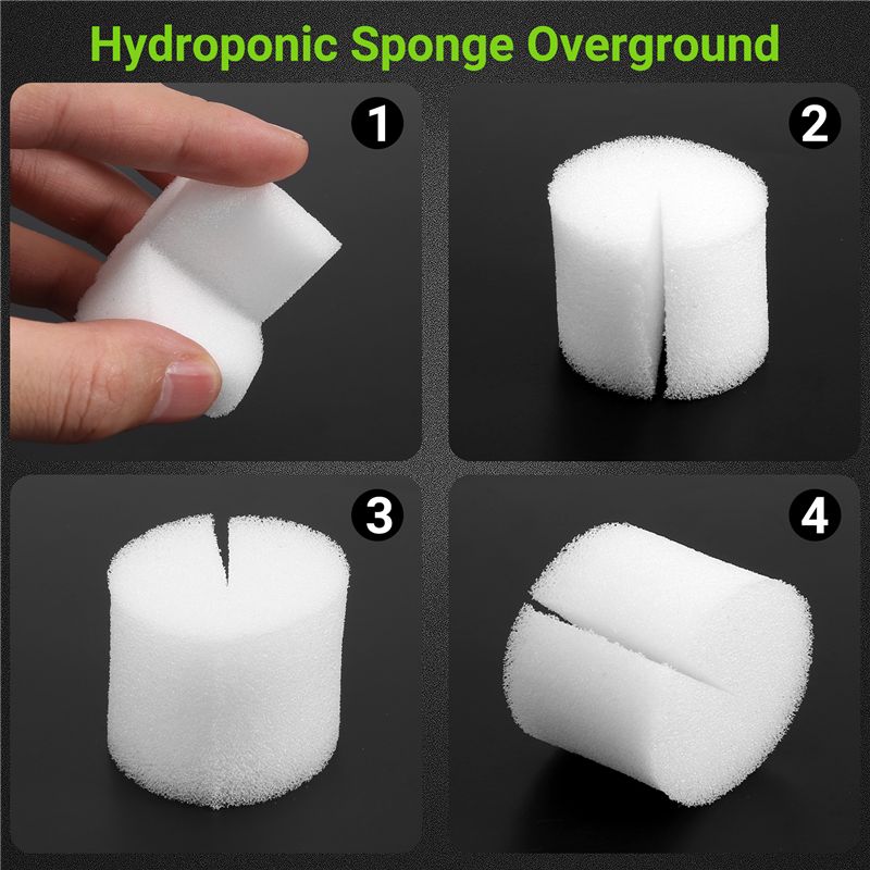 BAAU 100Pcs/Set Hydroponic Gardening Plant Tools Planted Sponge Vegetable Cultivation System 32X30mm