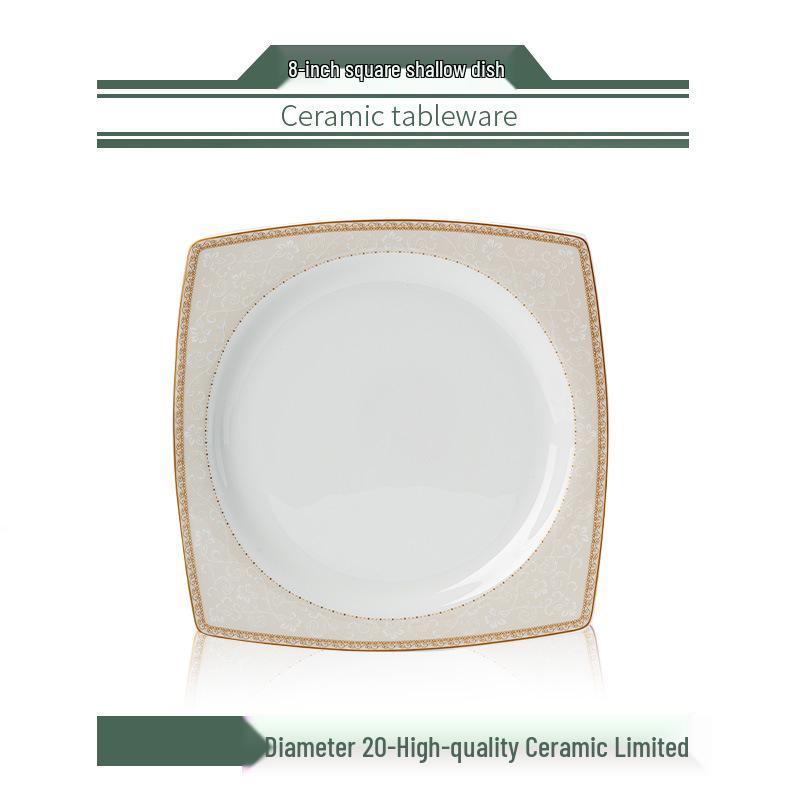 Yun Zhi He Jingdezhen High-Temperature Glazed Chinese Ceramic Tableware Set: Bowls, Plates, Chopsticks, and Dishes