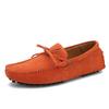 Blue Leather Suede Loafers Men Casual Shoes Moccasins Handmade Slip On Men's Flats Fashion Men Shoes Male Driving Shoes Size 48