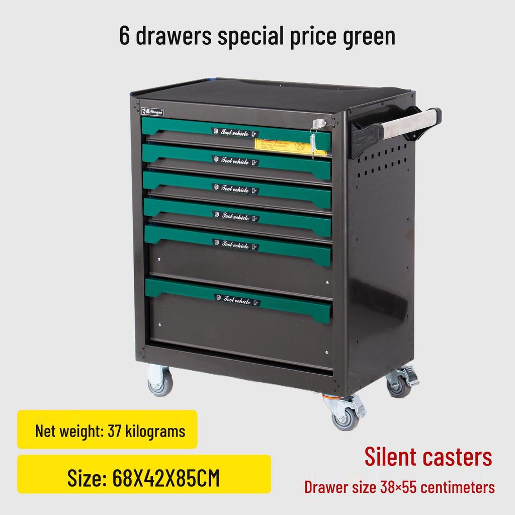 Multi-Layer Thickened Tool Cabinet with Casters for Auto Repair