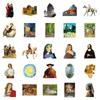 50 Oil Paintings Art Graffiti Stickers Various Famous Paintings Stickers Diy Water Cup Mobile Phone Case Skateboard