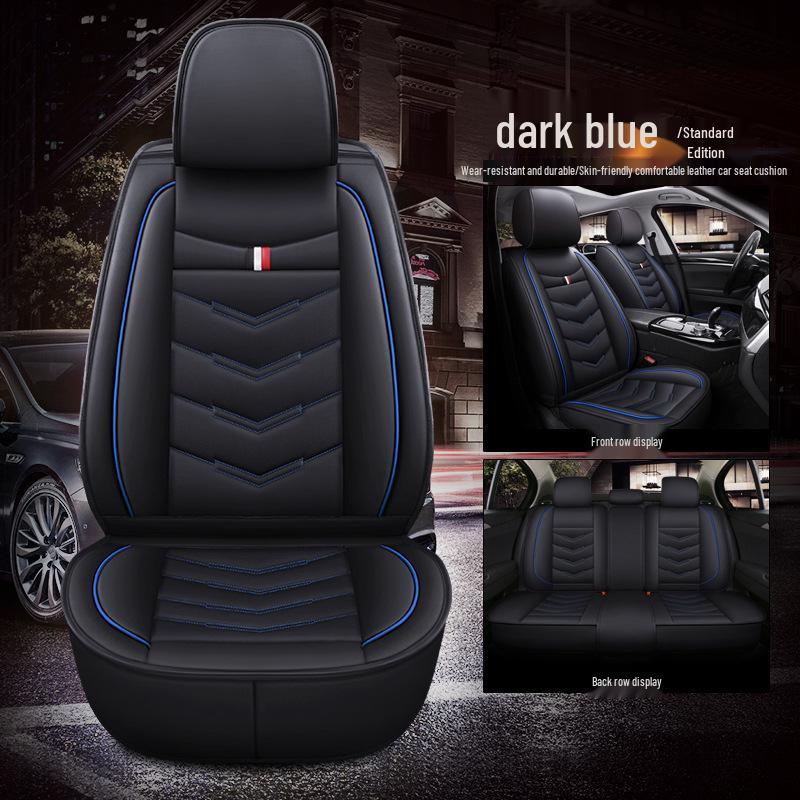 Universal Full Leather Breathable Car Seat Covers - Wear-Resistant, Full Surround, and Fits Five-Seat Interiors