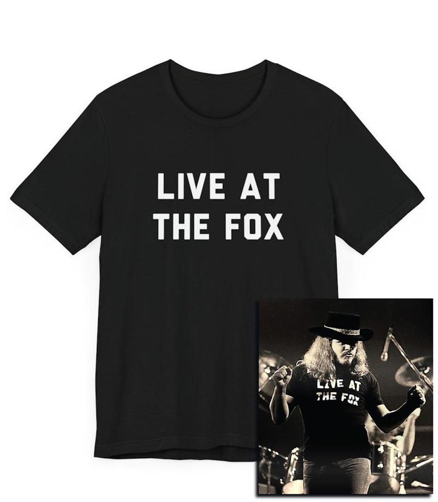 Live At The Fox As Worn by Ronnie Van Zant, Classic Rock, 70s, Rock Music, 70s Rock, USA, Frontman Concert T-Shirt, Southern Rock Apparel