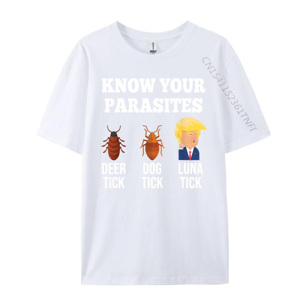 Conosci i tuoi Parassiti AntiTrump Divertente ZECCA Resisti Moda Maglietta Uomo Coppie Manica Corta T-shirt Uomo Top Magliette Harajuku